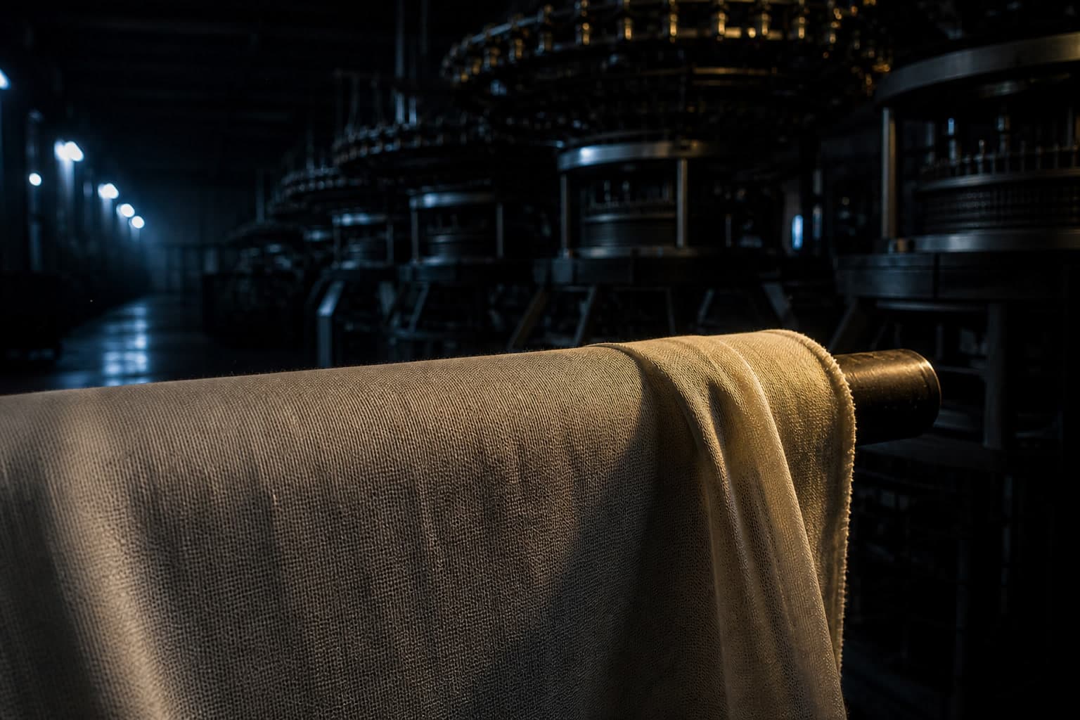 Working textile mill interior